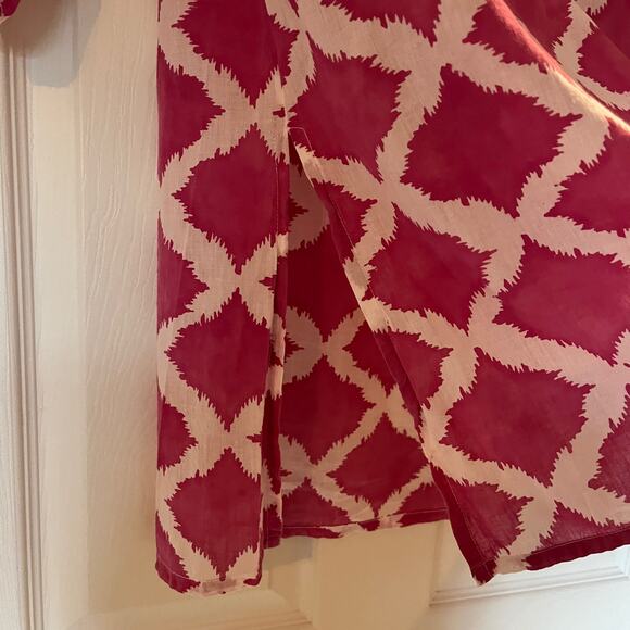 Roberta Roller Rabbit  Pink and White Detail Tunic Coverup Size Small - Picture 3 of 7